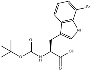 BOC-7-溴-DL-色氨酸 结构式