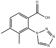 3,4-二甲基-2-(1H-四唑-1-基)苯甲酸 结构式