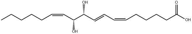 10,11-dihydroxyoctadeca-6,8,12-trienoic acid 结构式