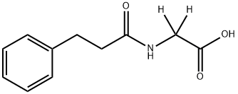 N-(3-Phenylpropionyl)glycine--d2 结构式