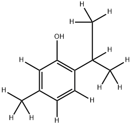 百里酚-D13 结构式