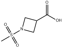 1-甲磺酰基氮杂环丁烷-3-羧酸 结构式