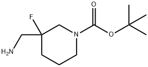 3-氨基甲基-3-氟哌啶盐酸盐-1-羧酸叔丁酯 结构式