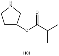 3-Pyrrolidinyl 2-methylpropanoate hydrochloride 结构式