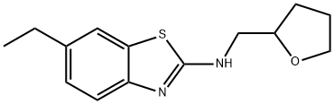 6-ETHYL-N-((TETRAHYDROFURAN-2-YL)METHYL)BENZO[D]THIAZOL-2-AMINE 结构式