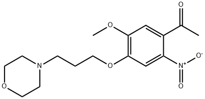 1-[4-(3-(吗啉-4-基)丙氧基-5-甲氧基-2-硝基苯基]乙酮 结构式