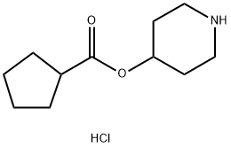 4-Piperidinyl cyclopentanecarboxylatehydrochloride 结构式