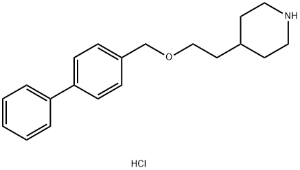 4-[2-([1,1'-Biphenyl]-4-ylmethoxy)ethyl]-piperidine hydrochloride 结构式