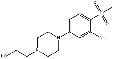 2-{4-[3-Amino-4-(methylsulfonyl)phenyl]-1-piperazinyl}-1-ethanol 结构式