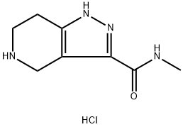 N-甲基-4,5,6,7-四氢-1H-吡唑并[4,3-C]吡啶-3-甲酰胺盐酸盐 结构式