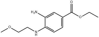 3-氨基-4-((2-甲氧基乙基)氨基)苯甲酸乙酯 结构式