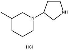 3-Methyl-1-(3-pyrrolidinyl)piperidinedihydrochloride 结构式