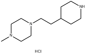 1-Methyl-4-[2-(4-piperidinyl)ethyl]piperazinedihydrochloride 结构式