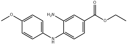 Ethyl 3-amino-4-(4-methoxyanilino)benzoate 结构式