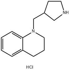 1-(3-Pyrrolidinylmethyl)-1,2,3,4-tetrahydroquinoline dihydrochloride 结构式