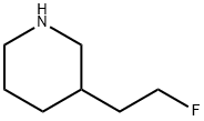 3-(2-Fluoroethyl)piperidine 结构式