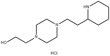 2-{4-[2-(2-Piperidinyl)ethyl]-1-piperazinyl}-1-ethanol dihydrochloride 结构式