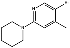 5-溴-4-甲基-2-(1-哌啶基)吡啶 结构式