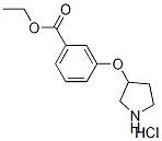 Ethyl 3-(3-pyrrolidinyloxy)benzoate hydrochloride 结构式