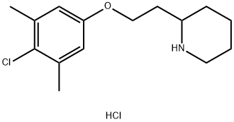 2-[2-(4-Chloro-3,5-dimethylphenoxy)ethyl]-piperidine hydrochloride 结构式