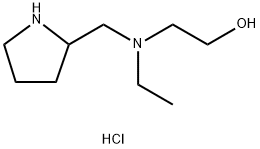 2-[Ethyl(2-pyrrolidinylmethyl)amino]-1-ethanoldihydrochloride 结构式