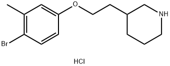 3-[2-(4-Bromo-3-methylphenoxy)ethyl]piperidinehydrochloride 结构式