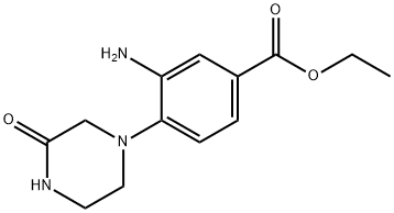 Ethyl 3-amino-4-(3-oxo-1-piperazinyl)benzoate 结构式