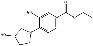 Ethyl 3-amino-4-(3-hydroxy-1-pyrrolidinyl)benzoate 结构式