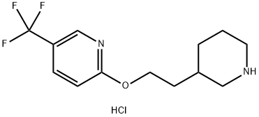 2-[2-(3-Piperidinyl)ethoxy]-5-(trifluoromethyl)-pyridine hydrochloride 结构式