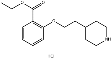 Ethyl 2-[2-(4-piperidinyl)ethoxy]benzoatehydrochloride 结构式