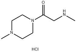 2-(Methylamino)-1-(4-methyl-1-piperazinyl)-1-ethanone hydrochloride 结构式