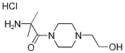 2-Amino-1-[4-(2-hydroxyethyl)-1-piperazinyl]-2-methyl-1-propanone hydrochloride 结构式