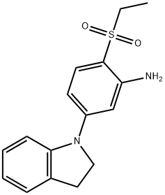 5-(2,3-Dihydro-1H-indol-1-yl)-2-(ethylsulfonyl)-phenylamine 结构式