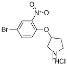3-(4-Bromo-2-nitrophenoxy)pyrrolidinehydrochloride 结构式