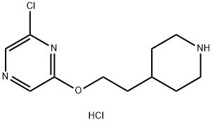 6-Chloro-2-pyrazinyl 2-(4-piperidinyl)ethyl etherhydrochloride 结构式