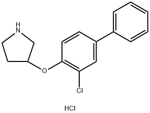 3-[(3-Chloro[1,1'-biphenyl]-4-yl)oxy]pyrrolidinehydrochloride 结构式