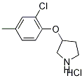 3-(2-Chloro-4-methylphenoxy)pyrrolidinehydrochloride 结构式