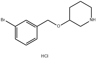 3-[(3-Bromobenzyl)oxy]piperidine hydrochloride 结构式