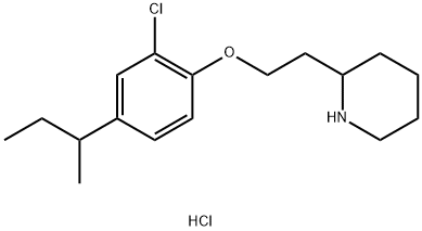 2-{2-[4-(sec-Butyl)-2-chlorophenoxy]-ethyl}piperidine hydrochloride 结构式