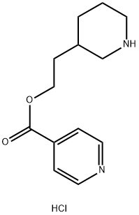 2-(3-Piperidinyl)ethyl isonicotinate hydrochloride 结构式