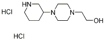 2-[4-(3-Piperidinyl)-1-piperazinyl]-1-ethanoldihydrochloride 结构式