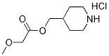 4-Piperidinylmethyl 2-methoxyacetate hydrochloride 结构式