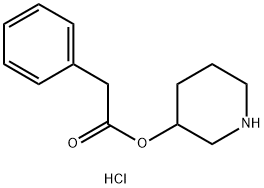 3-Piperidinyl 2-phenylacetate hydrochloride 结构式