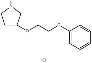 3-(2-Phenoxyethoxy)pyrrolidine hydrochloride 结构式