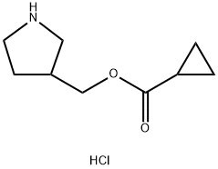 3-Pyrrolidinylmethyl cyclopropanecarboxylatehydrochloride 结构式