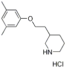 3-[2-(3,5-Dimethylphenoxy)ethyl]piperidinehydrochloride 结构式
