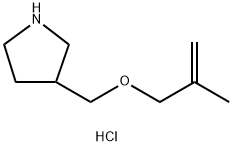 2-Methyl-2-propenyl 3-pyrrolidinylmethyl etherhydrochloride 结构式