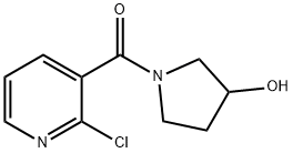 (2-氯-吡啶-3-基)-(3-羟基-吡咯烷-1-基)-甲酮 结构式