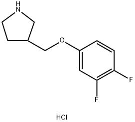 3-[(3,4-Difluorophenoxy)methyl]pyrrolidinehydrochloride 结构式