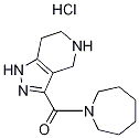 1-Azepanyl(4,5,6,7-tetrahydro-1H-pyrazolo-[4,3-c]pyridin-3-yl)methanone hydrochloride 结构式